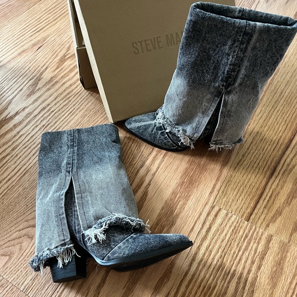 Steve Madden denim boots - Picture 2 of 8